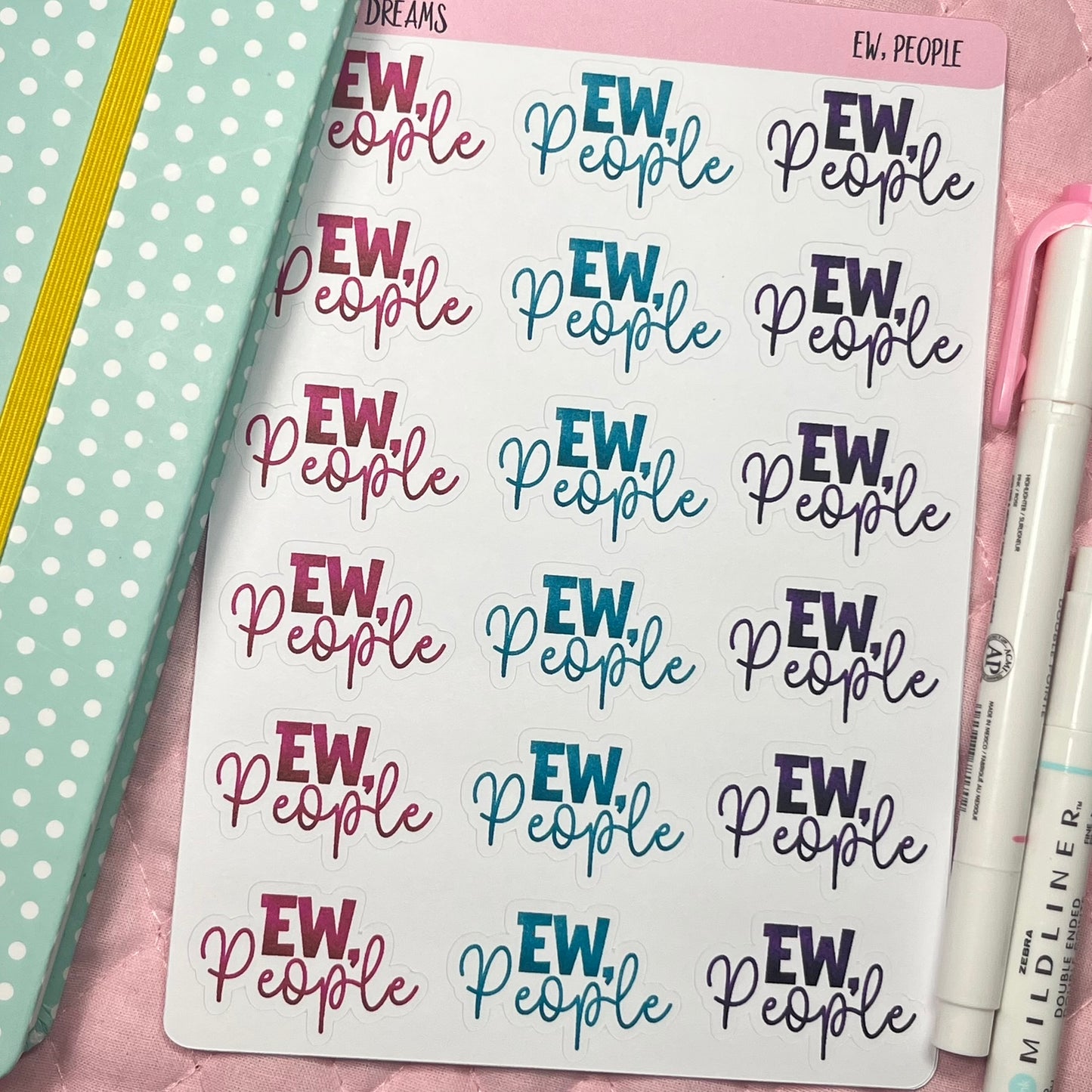 Ew, People Planner Stickers