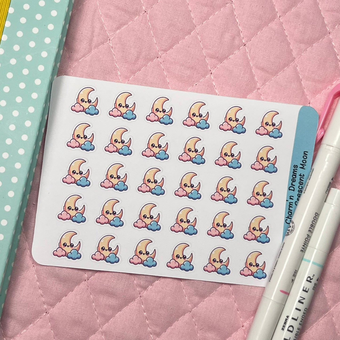 Weather Crescent Moon Icon Planner Stickers
