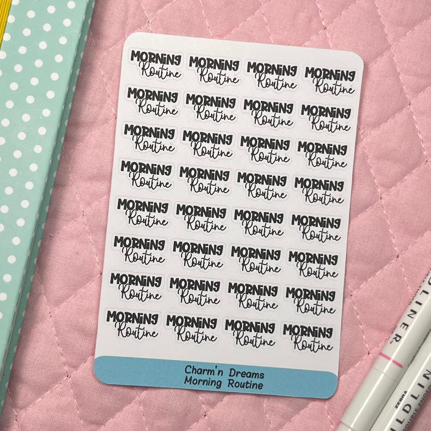 Morning Routine Functional Planner Stickers