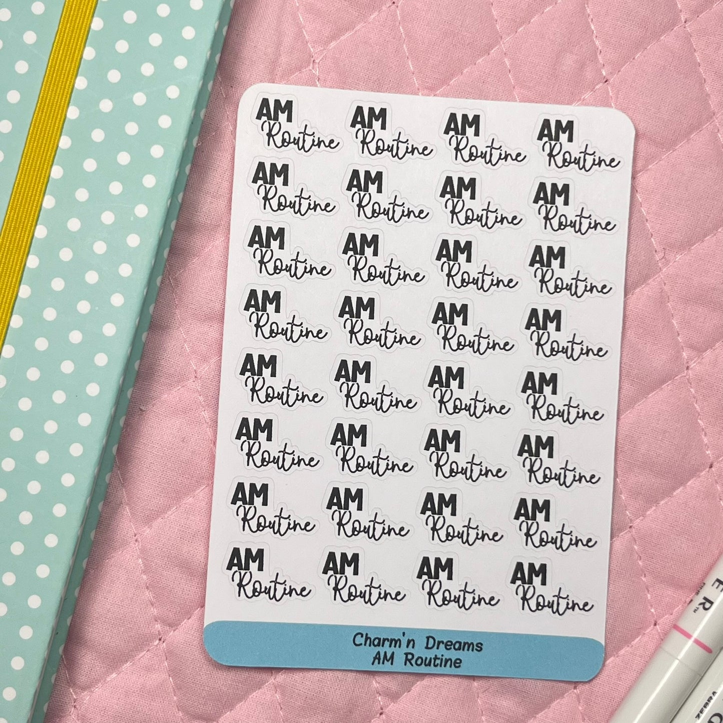 AM Routine Functional Planner Stickers