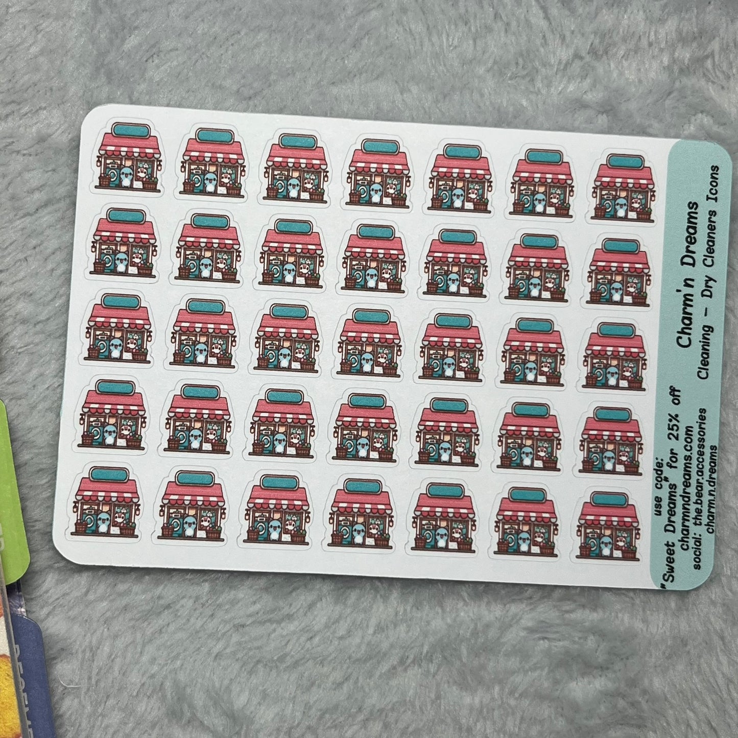 Cleaning Dry Cleaning Icon Planner Stickers