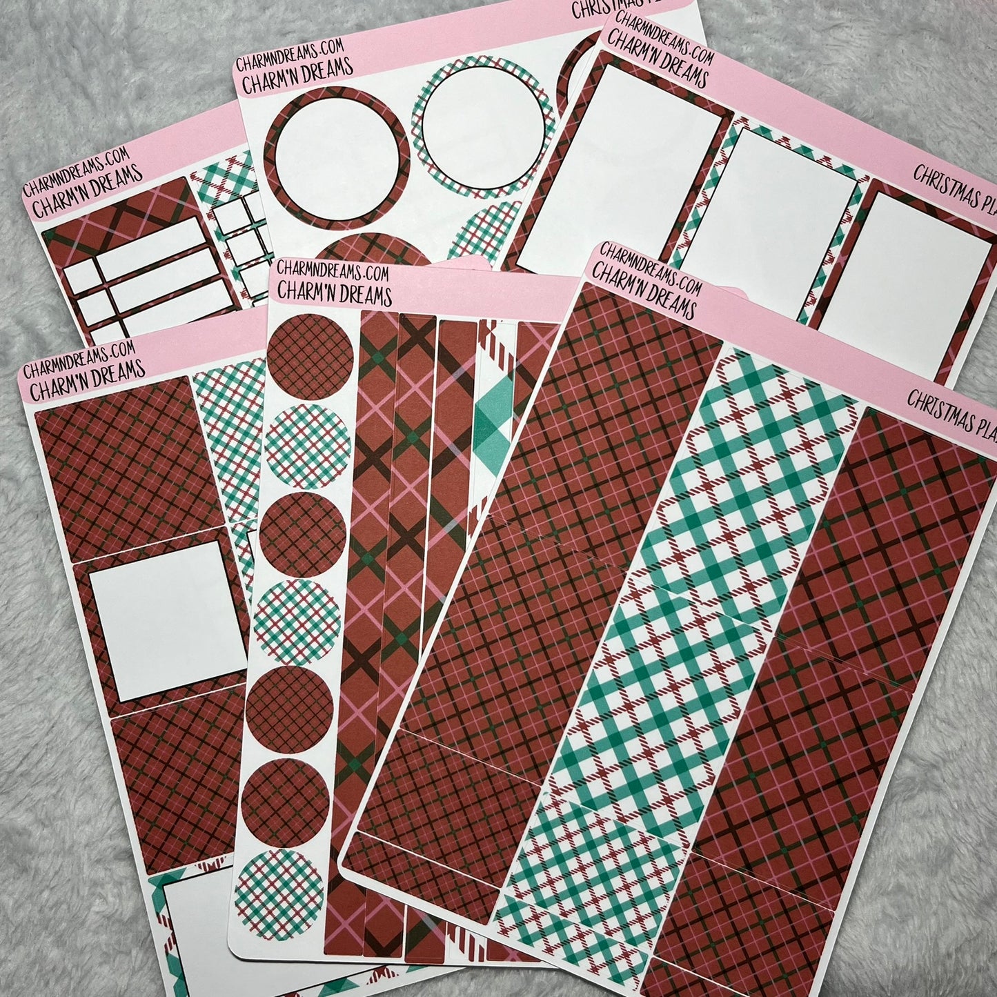 Plaid Christmas Planner Sticker Kit