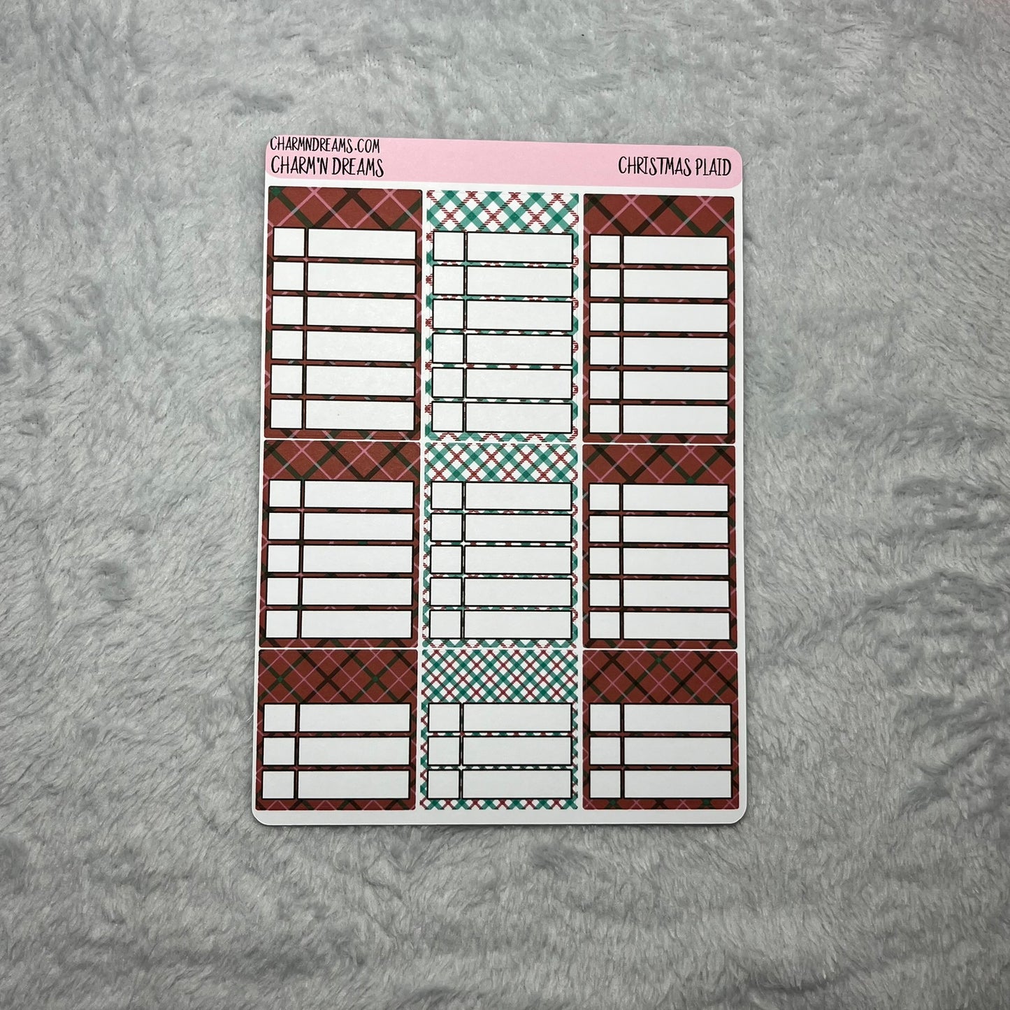 Plaid Christmas Planner Sticker Kit