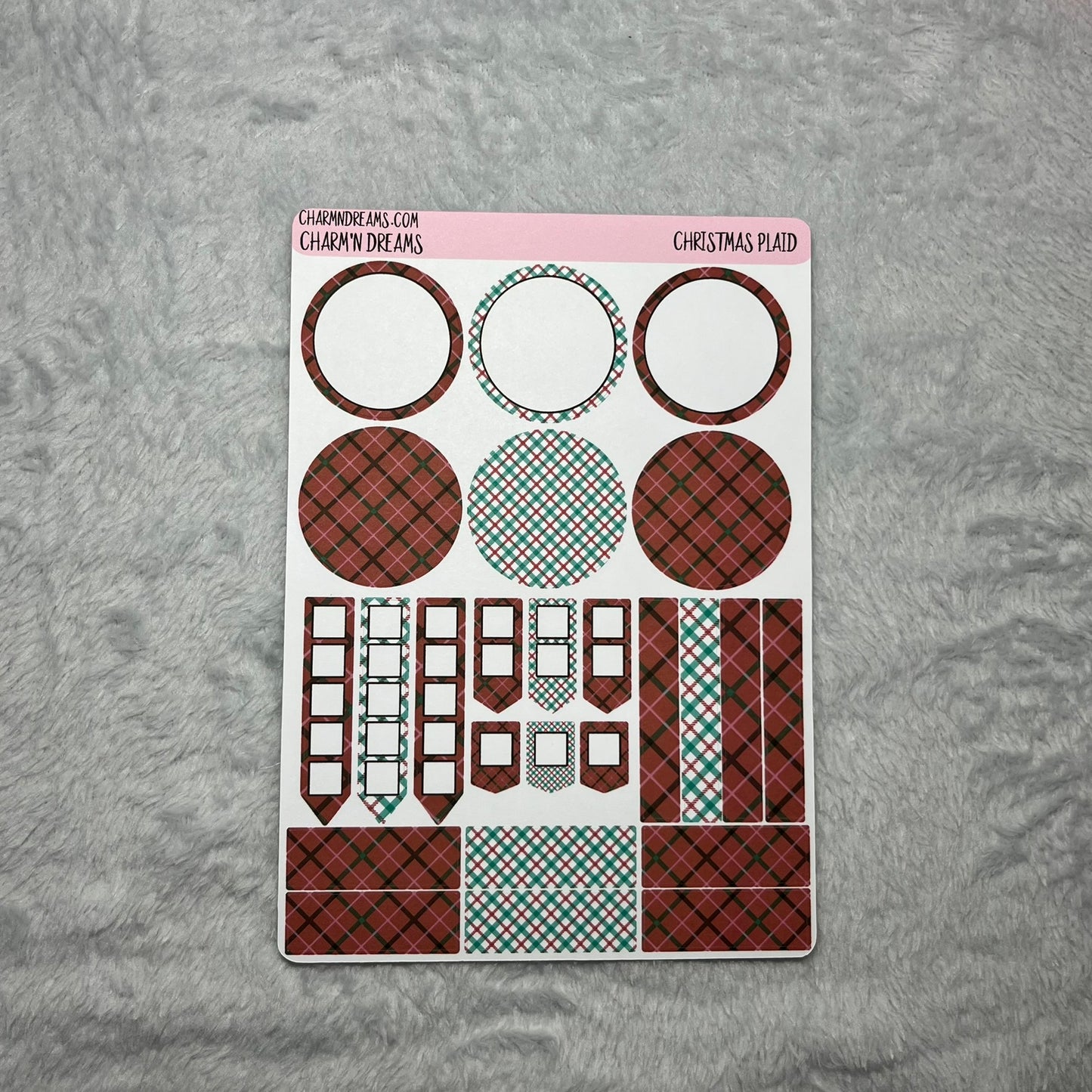 Plaid Christmas Planner Sticker Kit