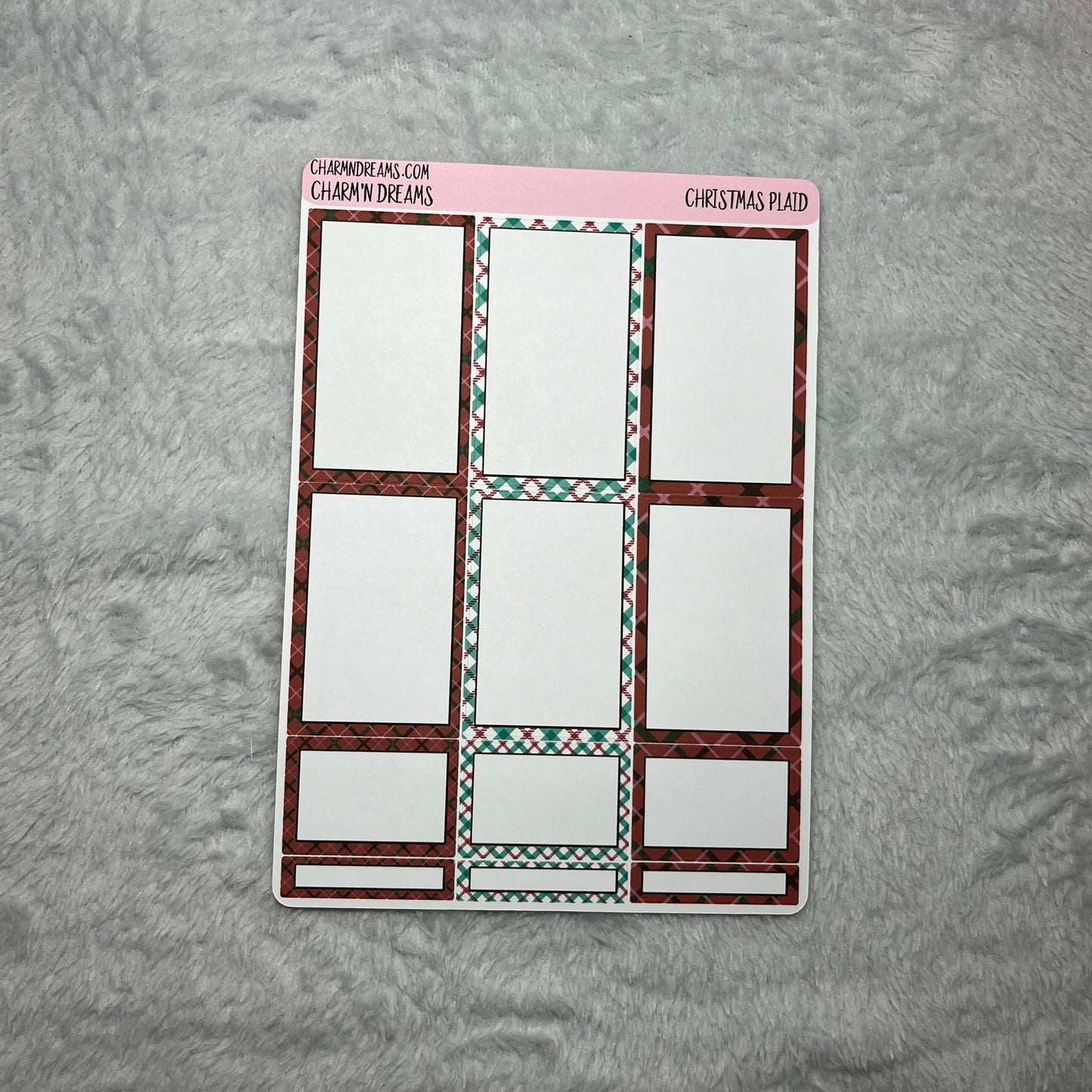 Plaid Christmas Planner Sticker Kit