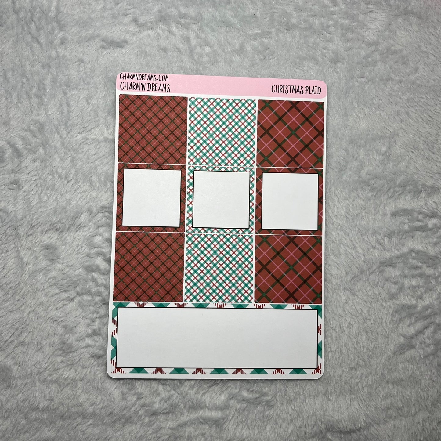 Plaid Christmas Planner Sticker Kit