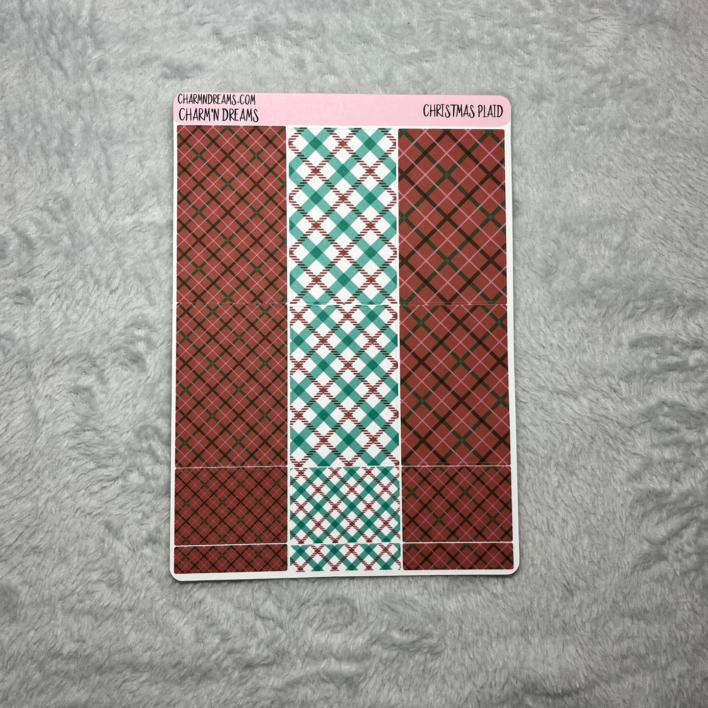Plaid Christmas Planner Sticker Kit