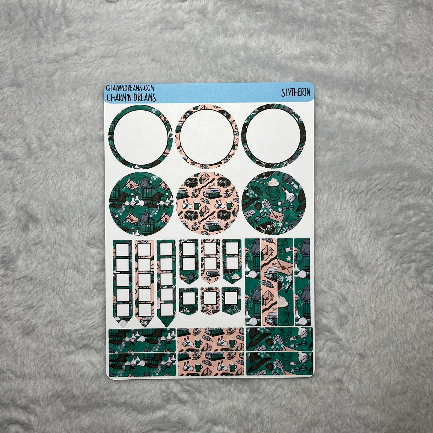 Wizard School Slytherin Planner Sticker Kit