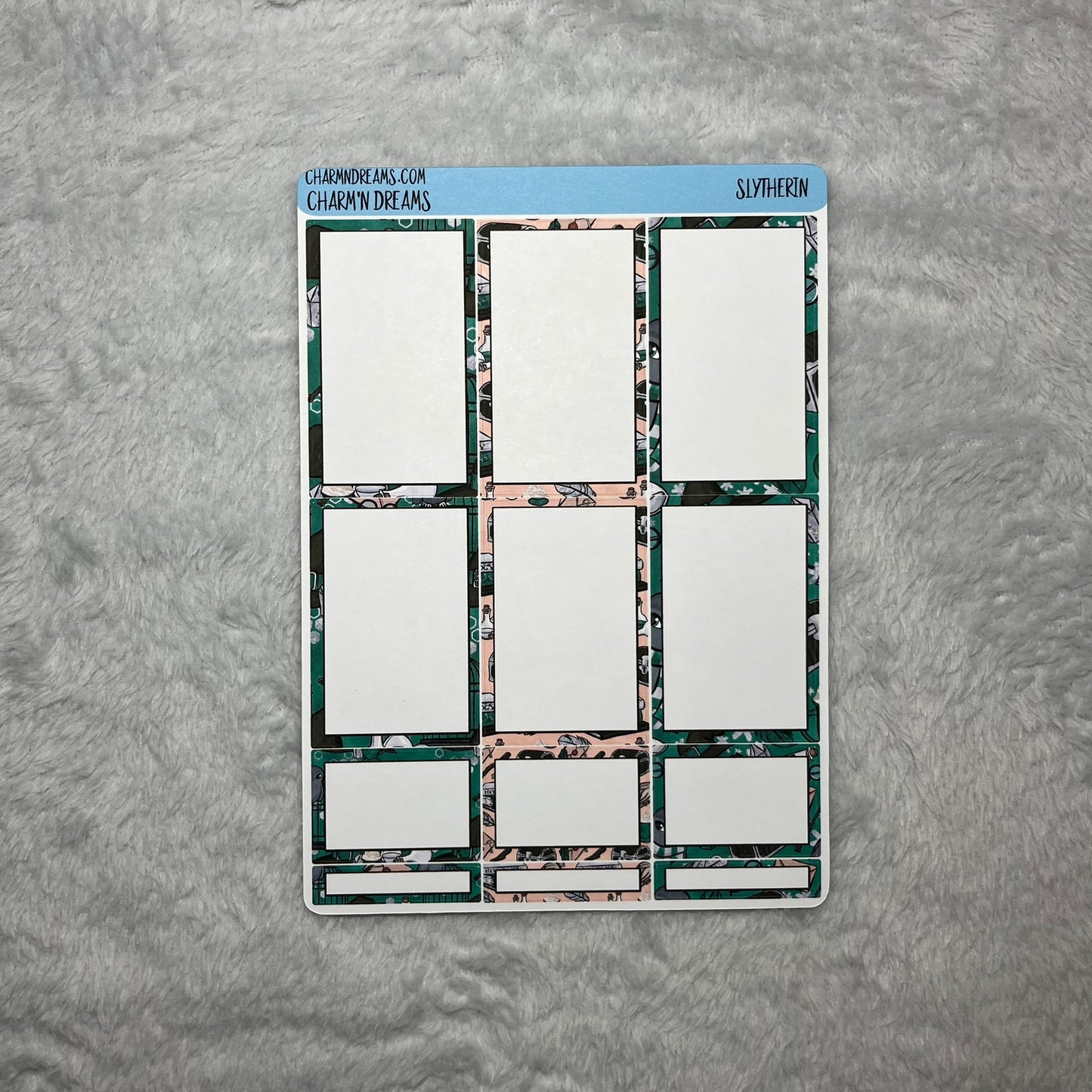 Wizard School Slytherin Planner Sticker Kit