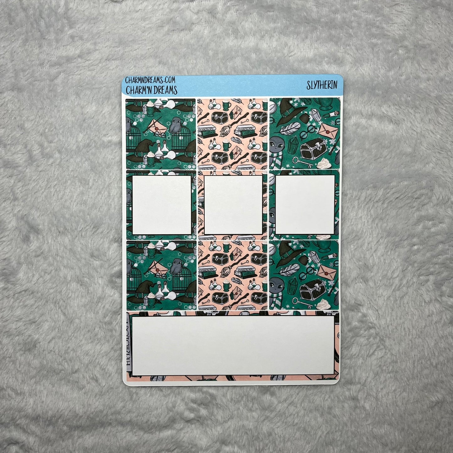 Wizard School Slytherin Planner Sticker Kit