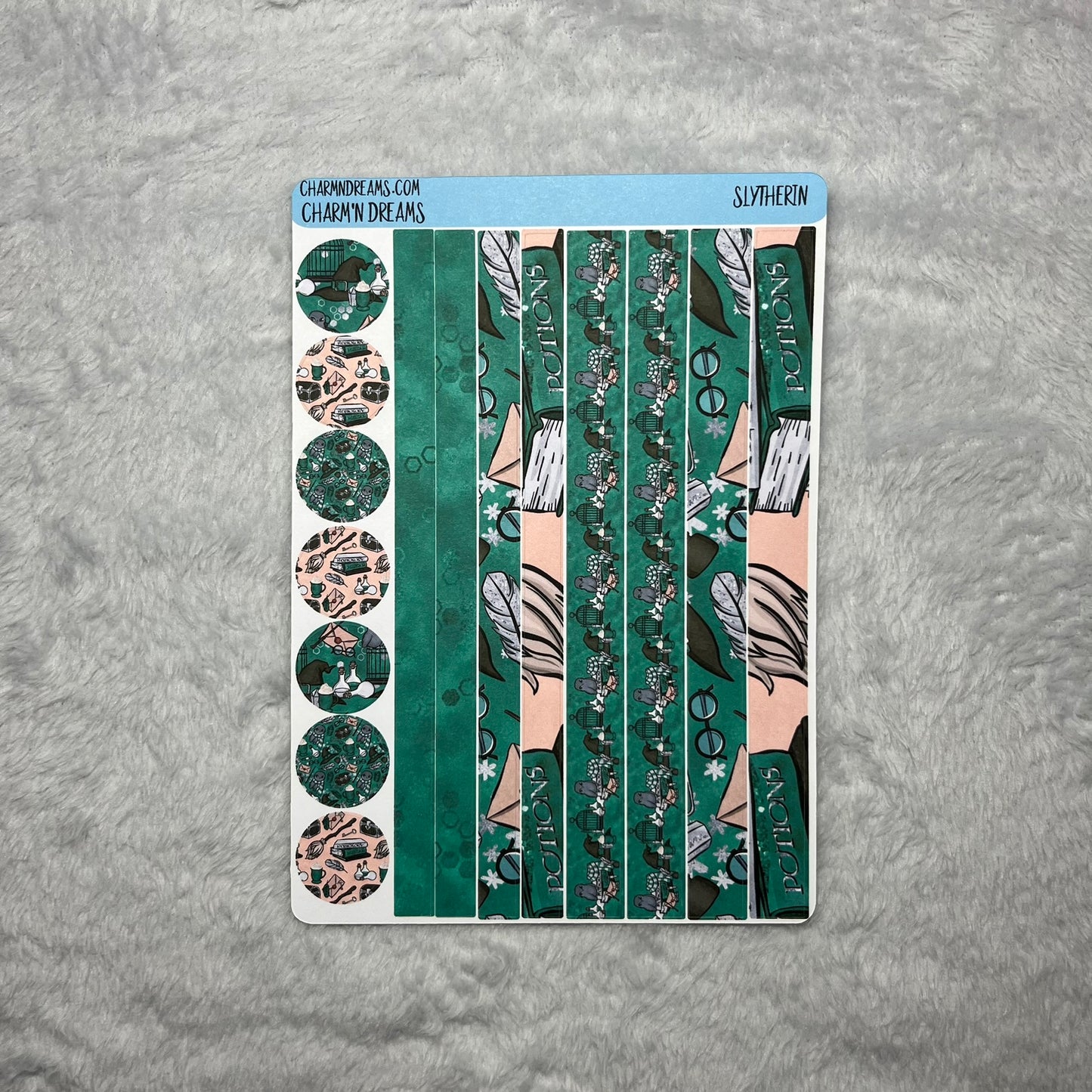Wizard School Slytherin Planner Sticker Kit
