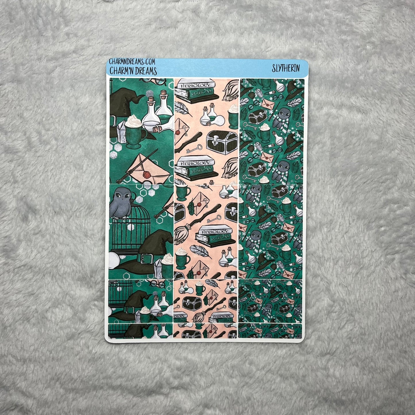 Wizard School Slytherin Planner Sticker Kit