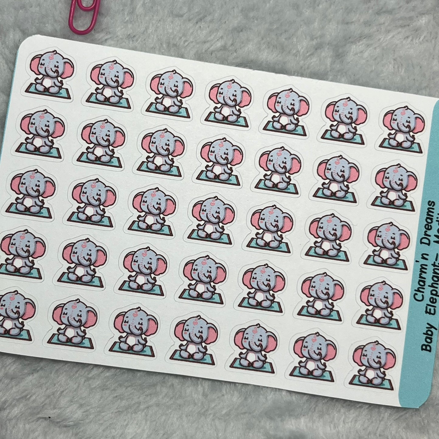 B Elephant Yoga Icon Planner Stickers
