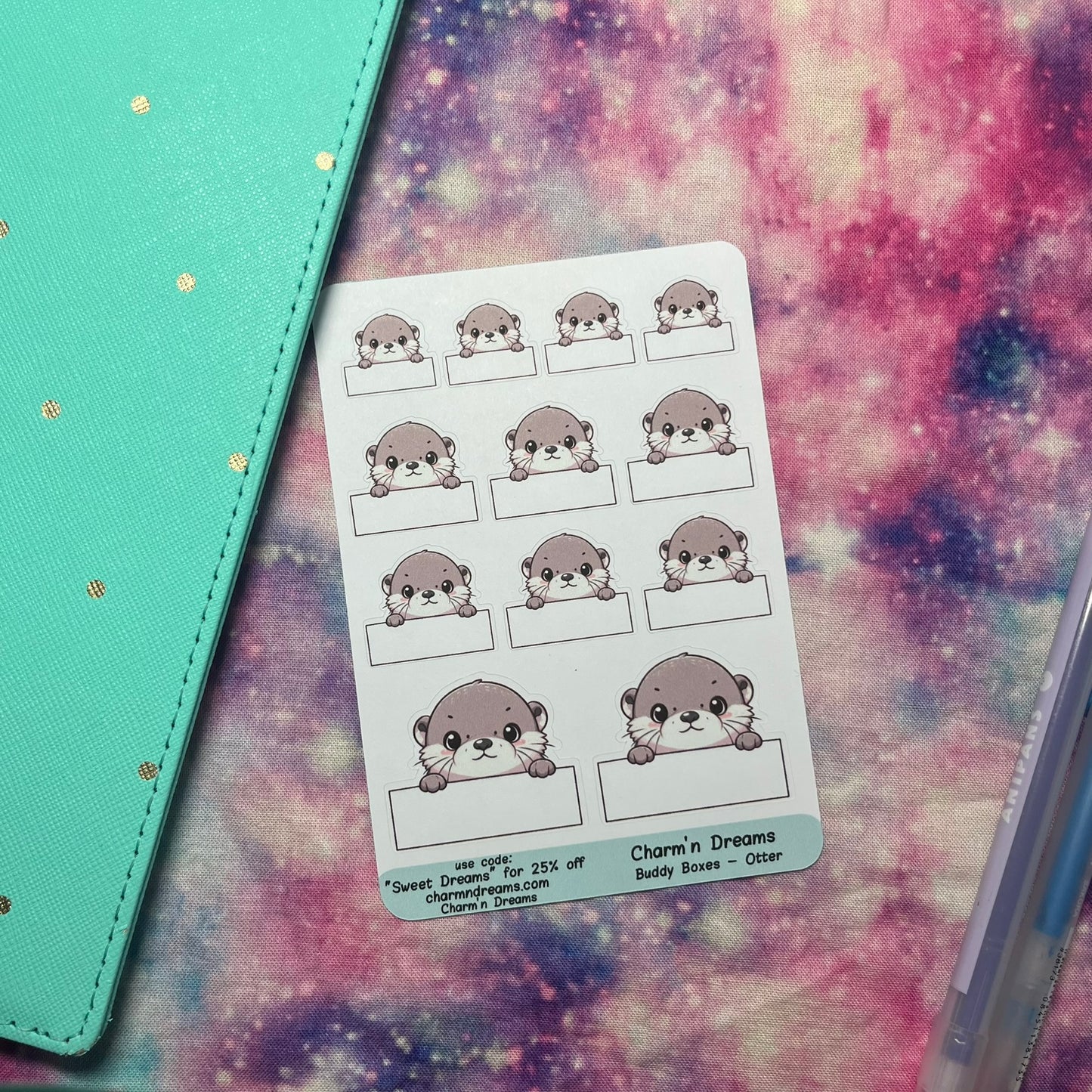 Otter Buddy Boxes Planner Stickers