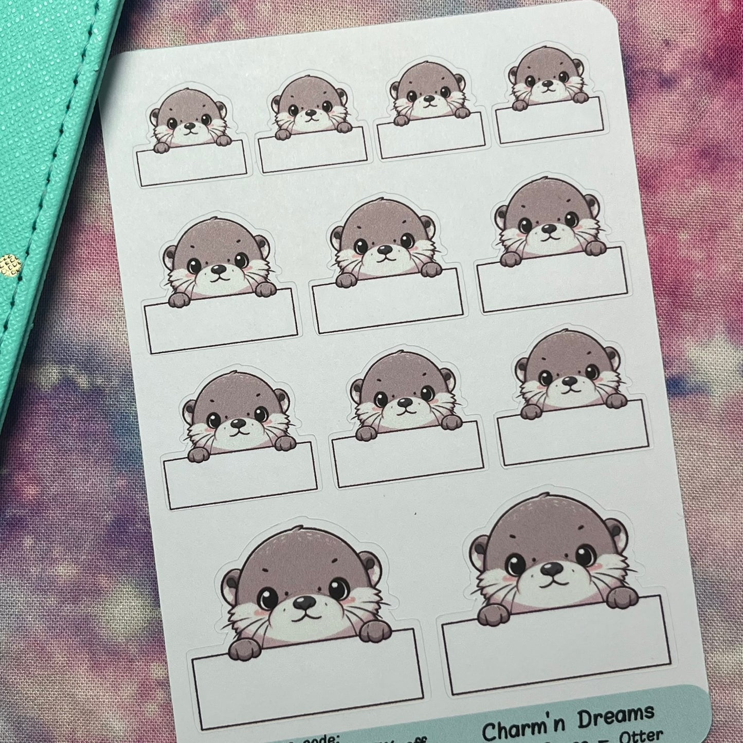 Otter Buddy Boxes Planner Stickers
