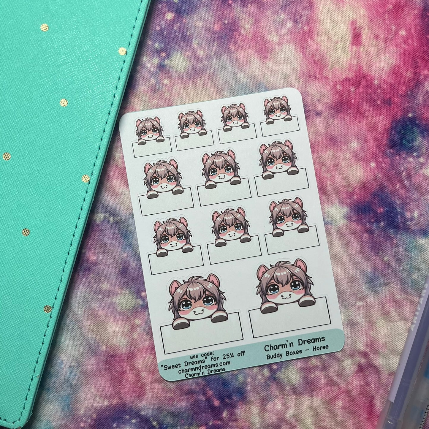 Horse Buddy Boxes Planner Stickers