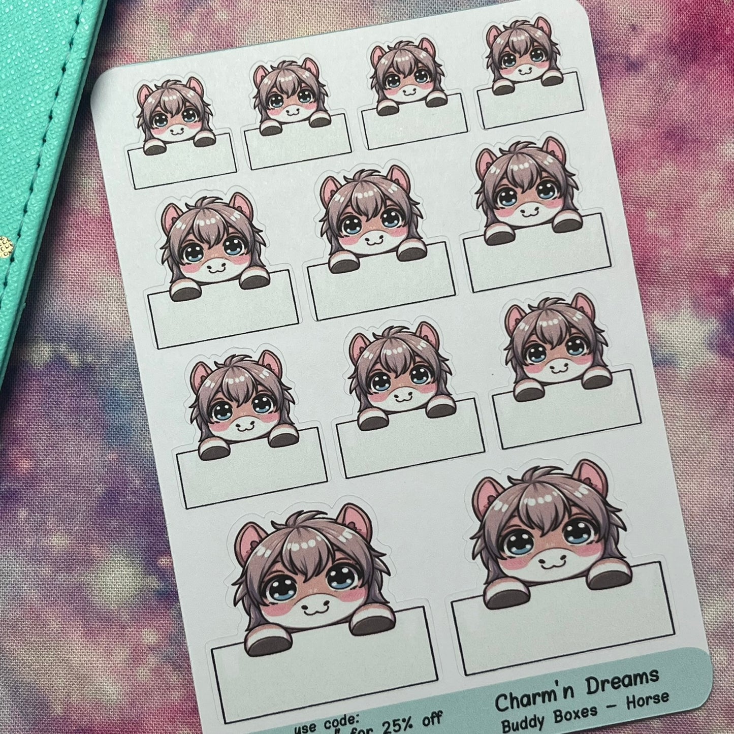 Horse Buddy Boxes Planner Stickers