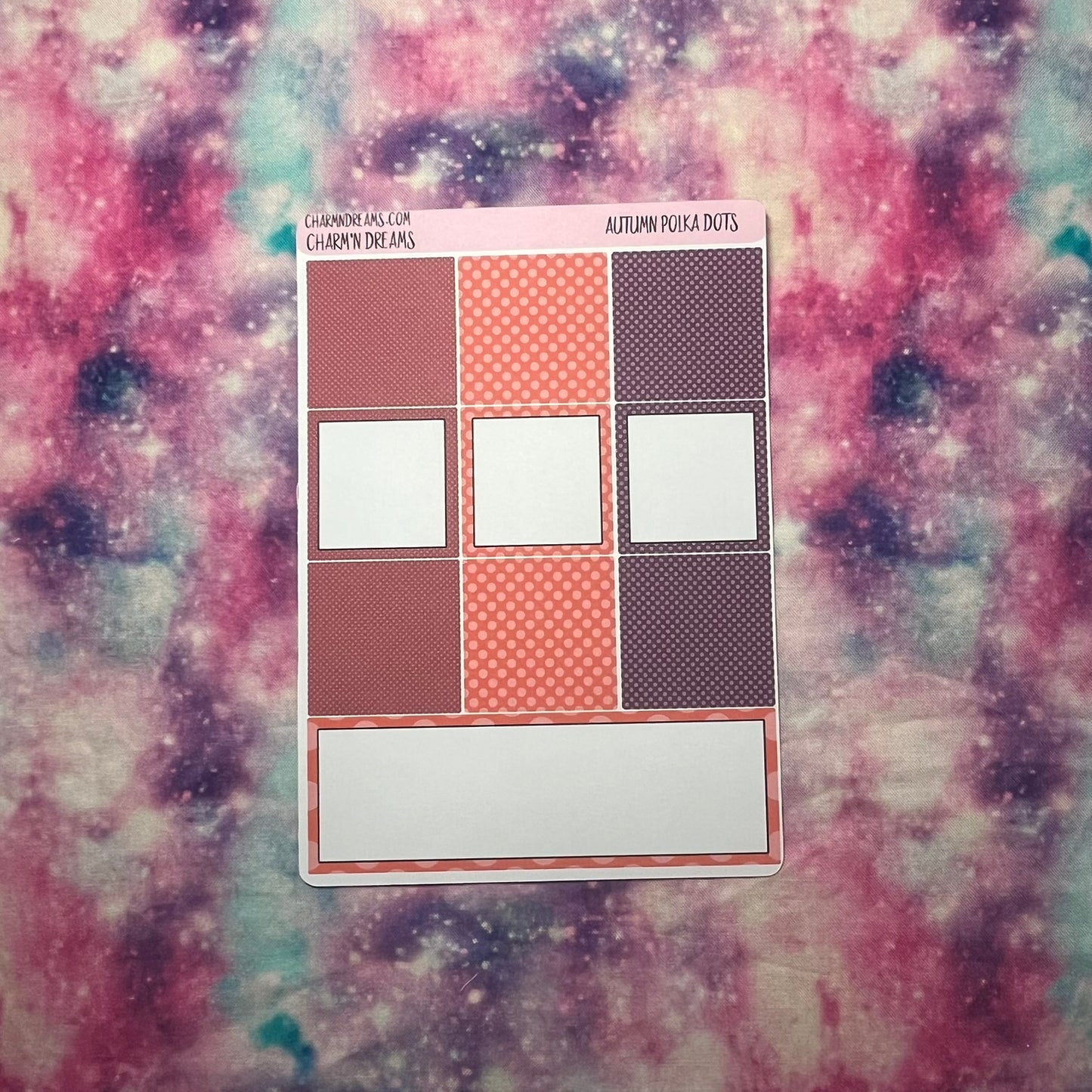 Autumn Polka Dots Planner Sticker Kit