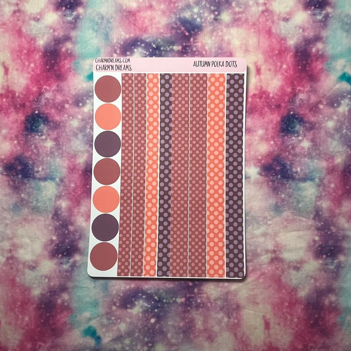 Autumn Polka Dots Planner Sticker Kit