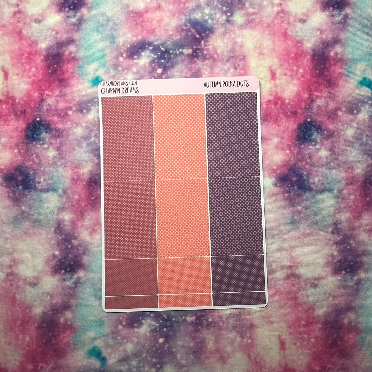 Autumn Polka Dots Planner Sticker Kit