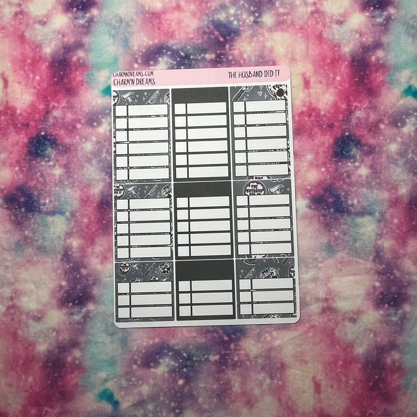 The Husband Did it - True Crime Planner Sticker Kit