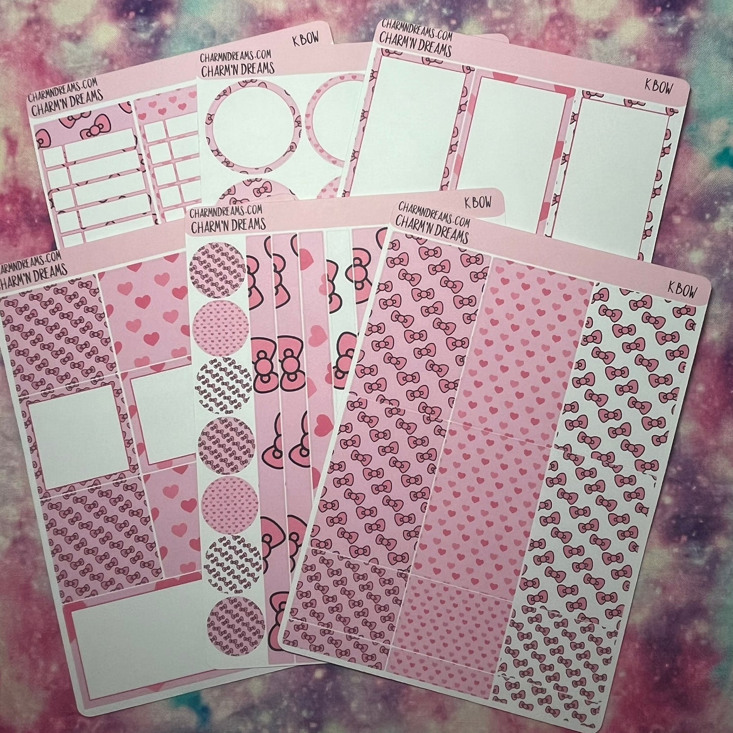 K Bow Planner Sticker Kit