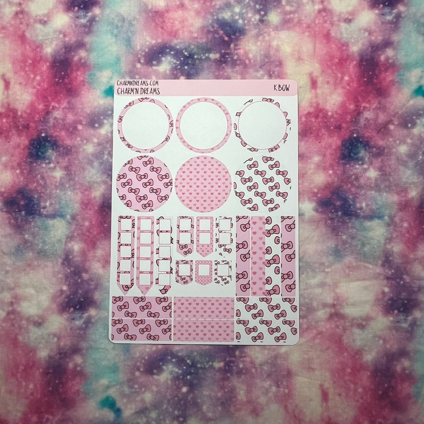 K Bow Planner Sticker Kit