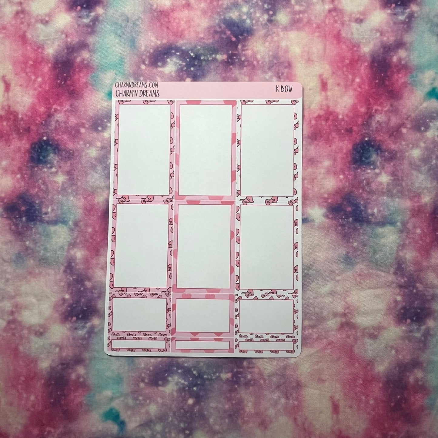 K Bow Planner Sticker Kit