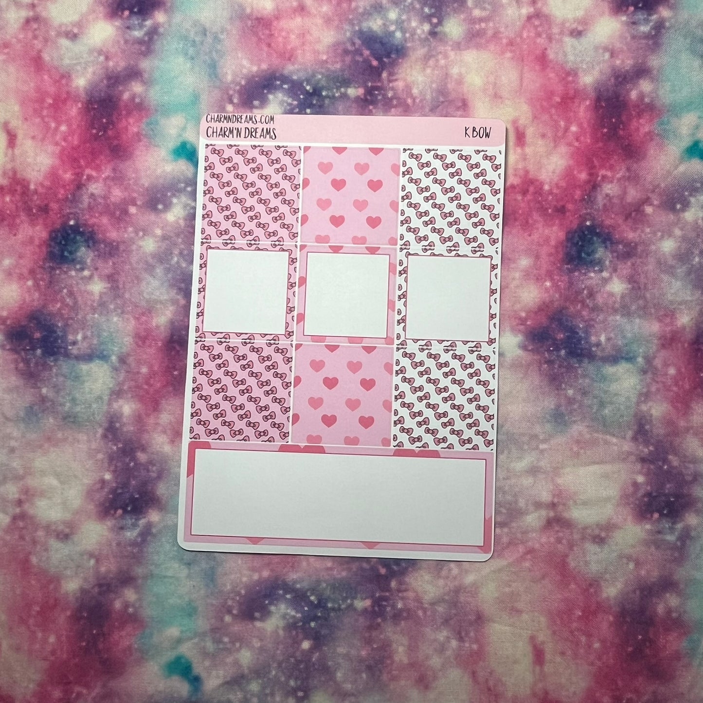 K Bow Planner Sticker Kit