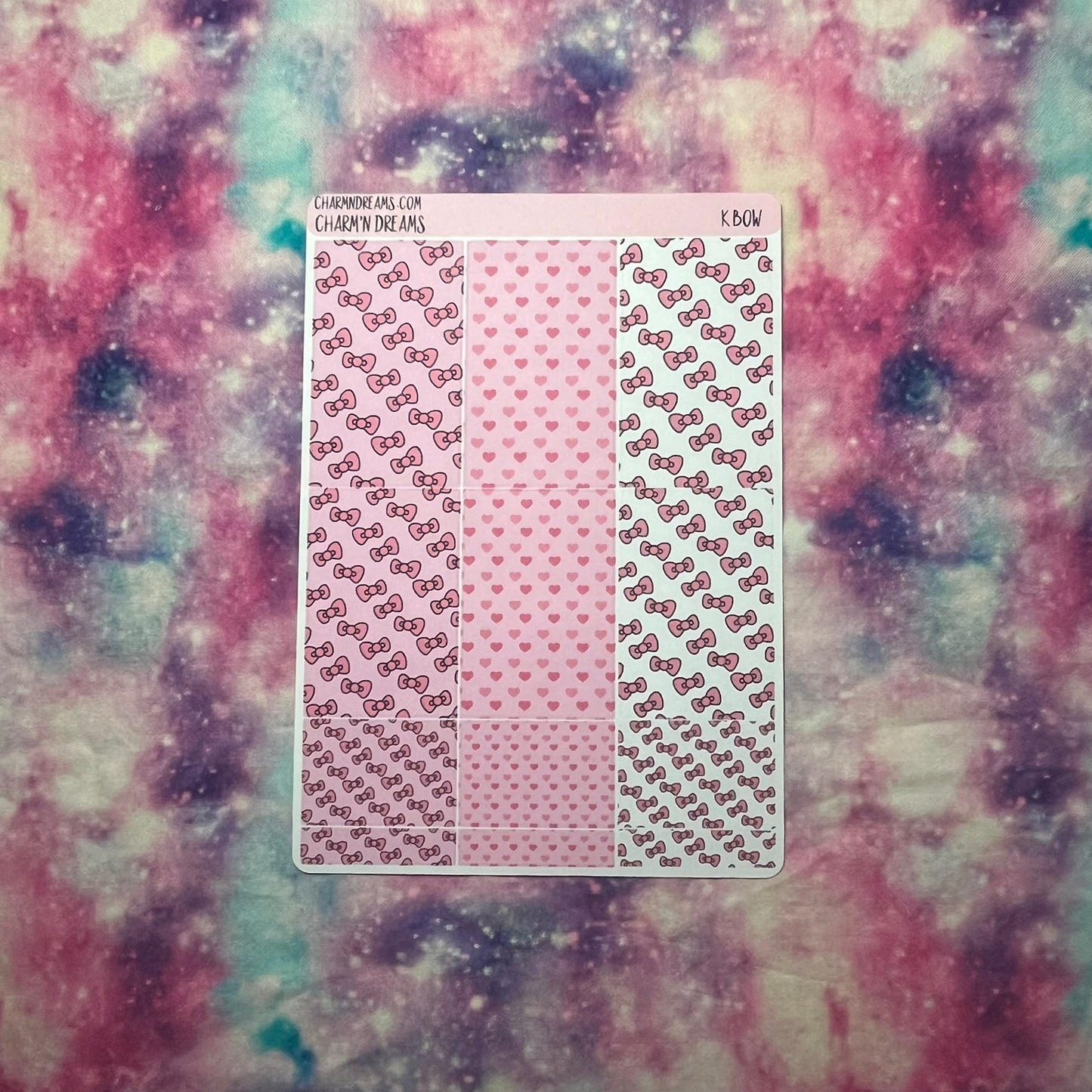 K Bow Planner Sticker Kit