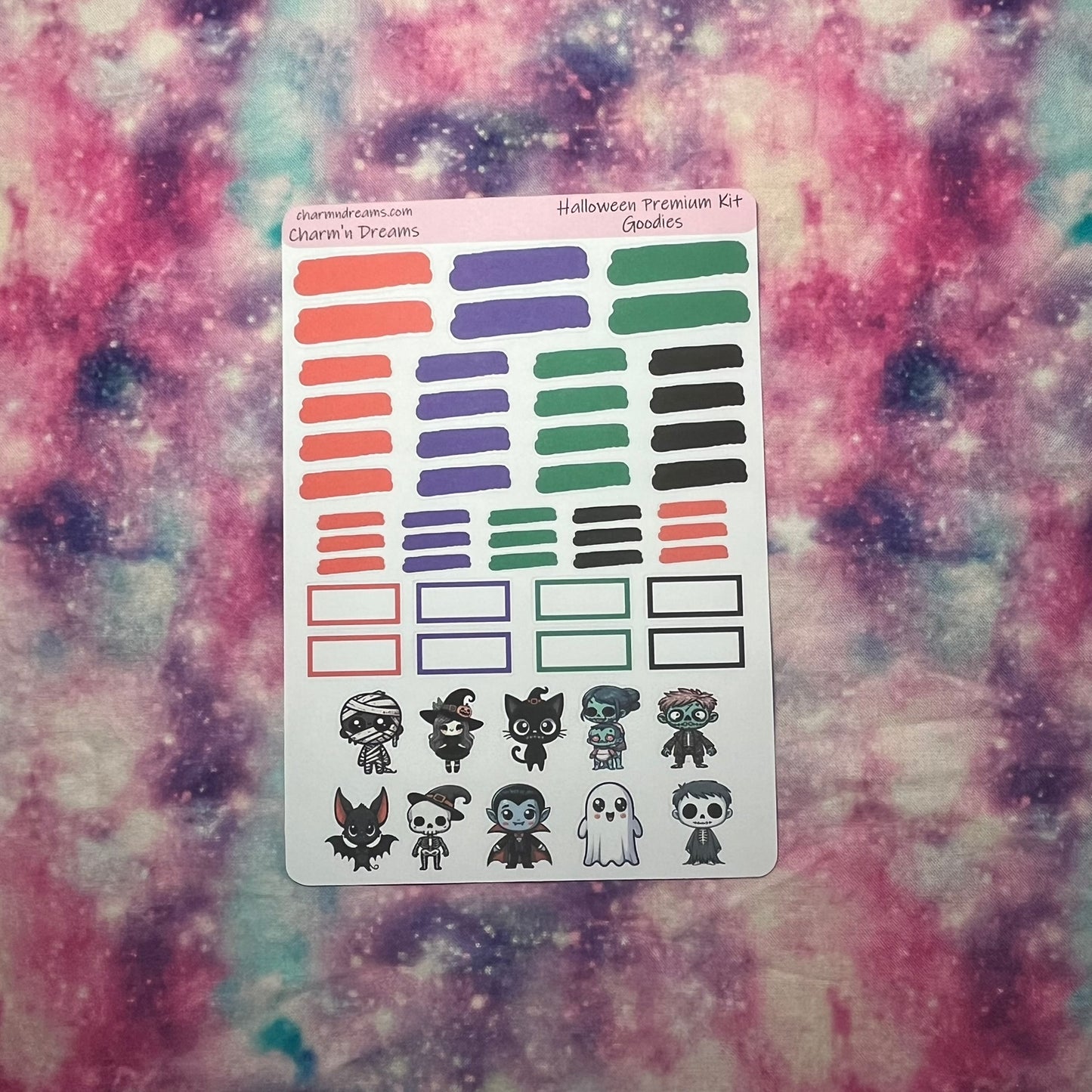 Halloween Characters Premium Planner Sticker Kit