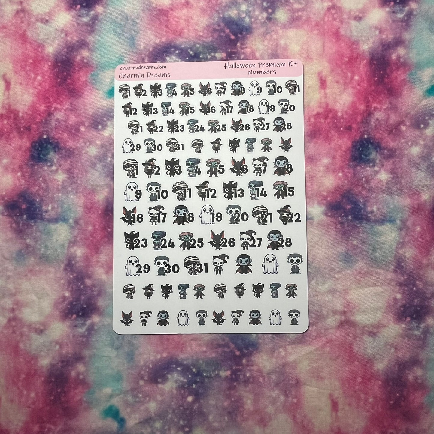 Halloween Characters Premium Planner Sticker Kit
