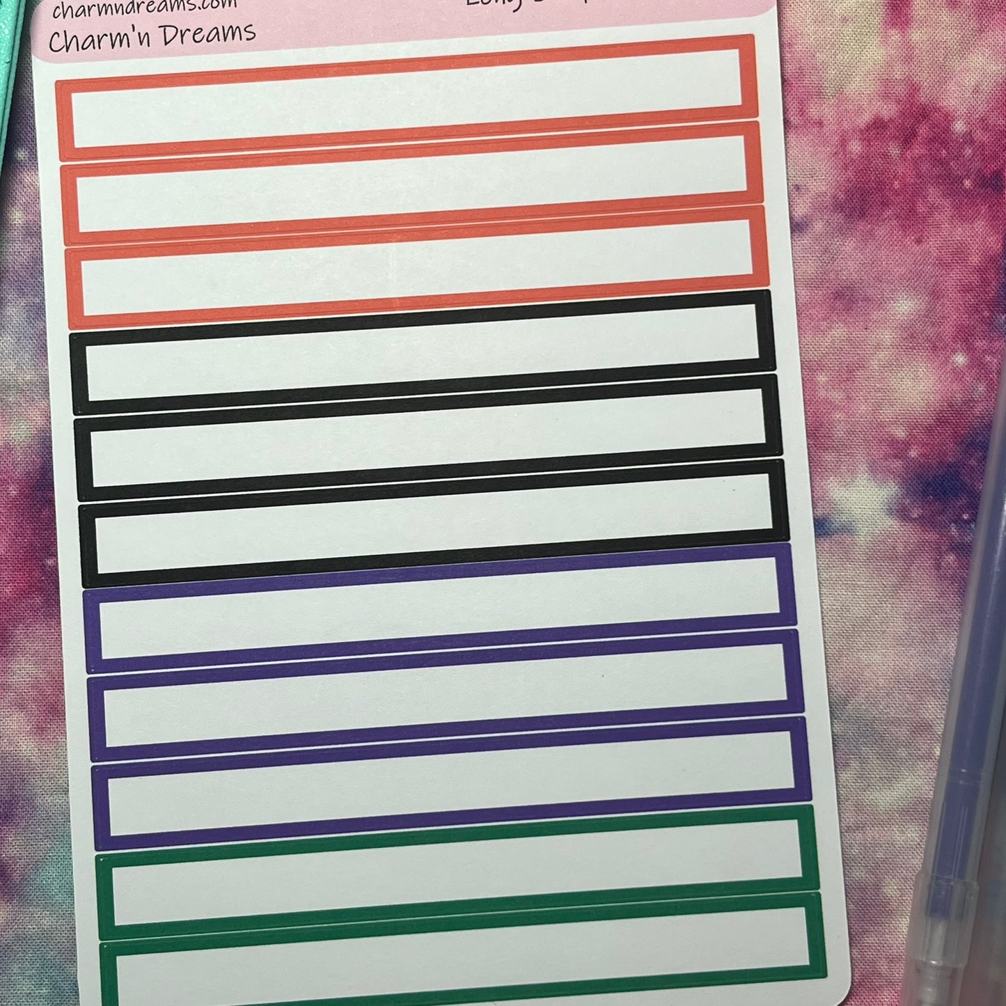 Halloween Long Strip Boxes Planner Stickers