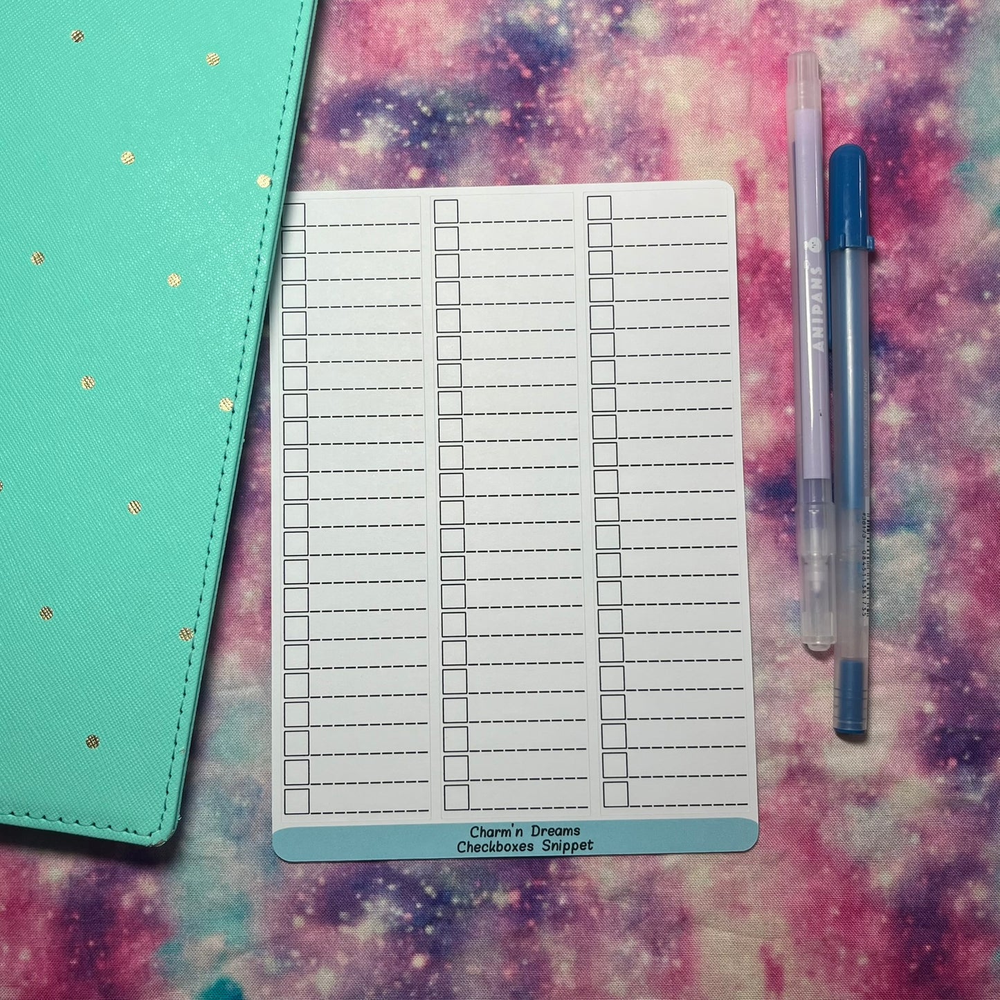 Snippet Checkboxes Planner Stickers