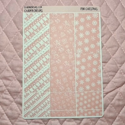 Pink Christmas Planner Sticker Kit