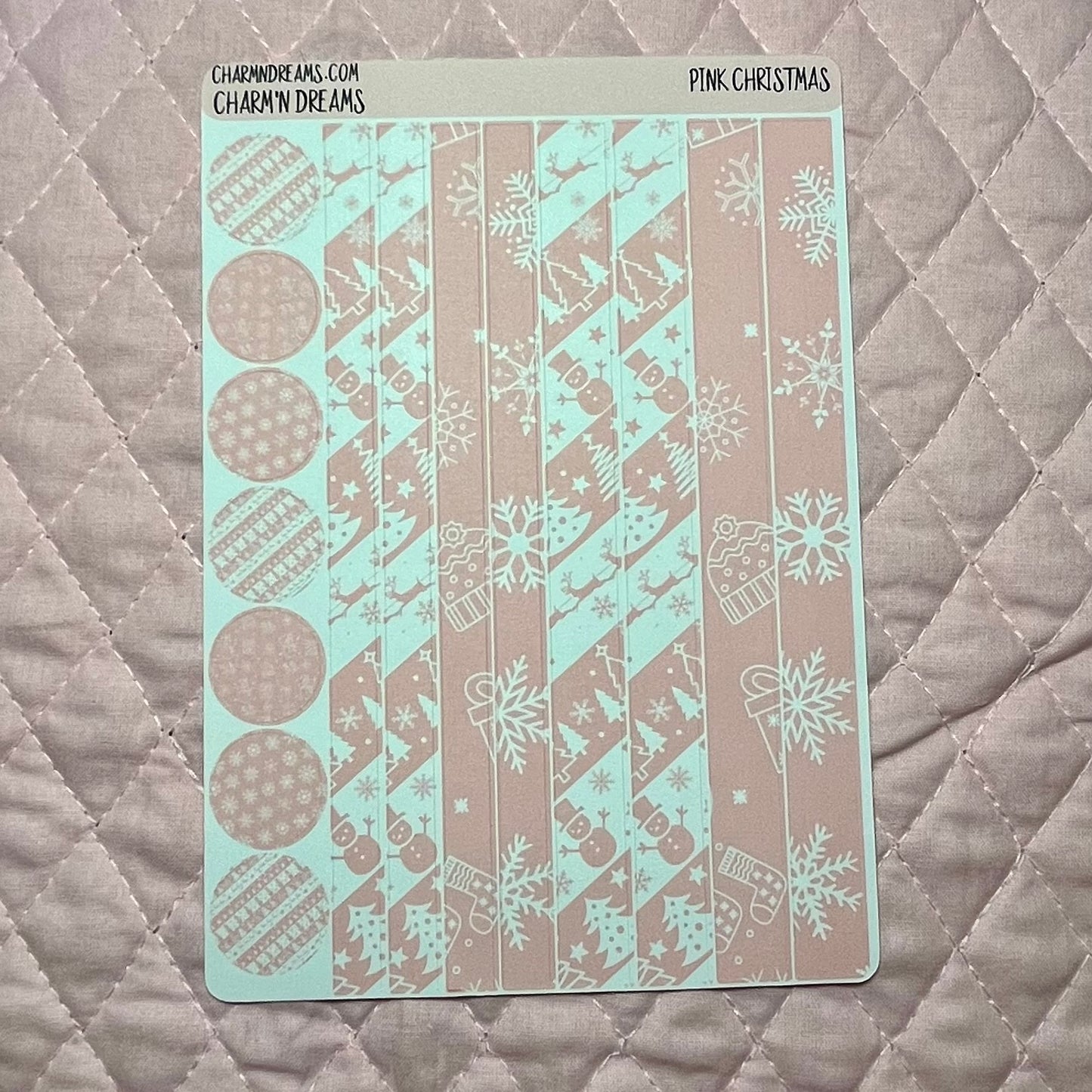 Pink Christmas Planner Sticker Kit