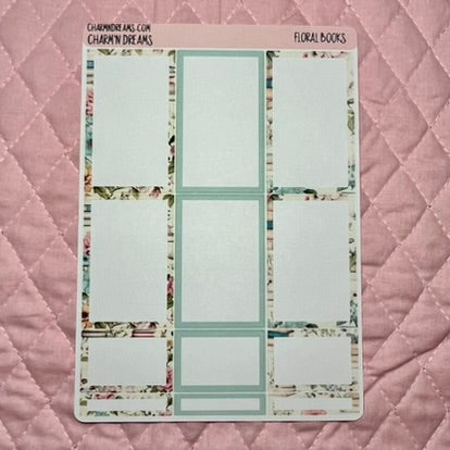 Floral Books Planner Sticker Kit