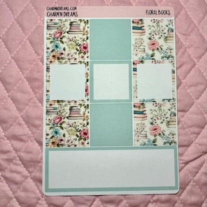 Floral Books Planner Sticker Kit