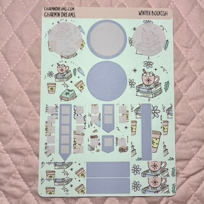 Winter Bookish Planner Sticker Kit