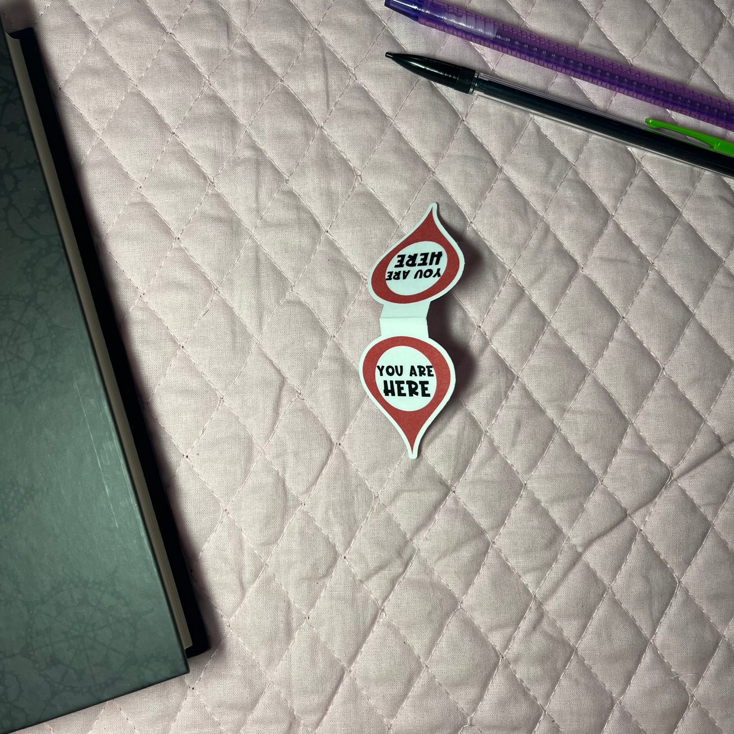 You are Here Pin Drop Magnetic Bookmark/Page Holder