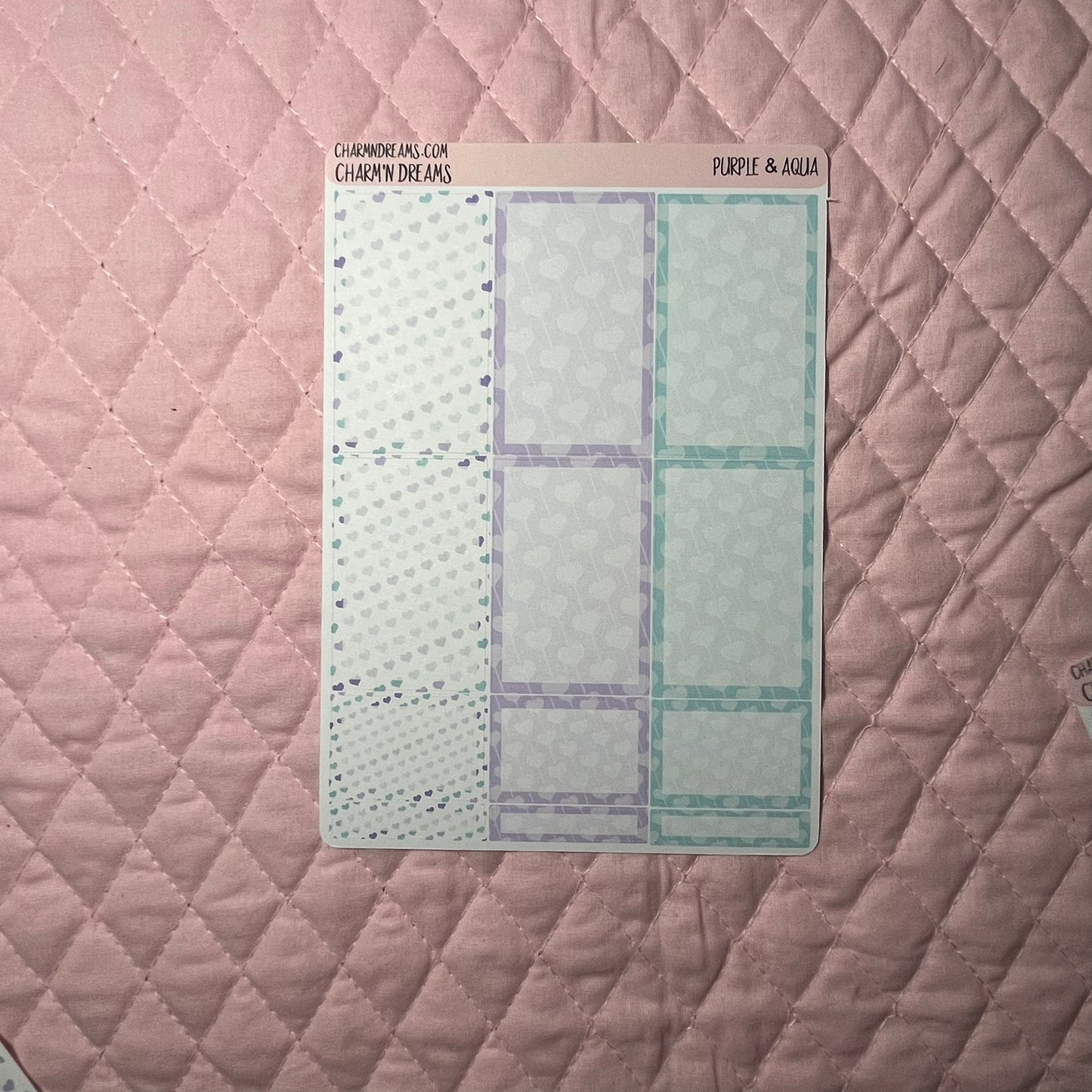 Purple & Aqua Planner Sticker Kit