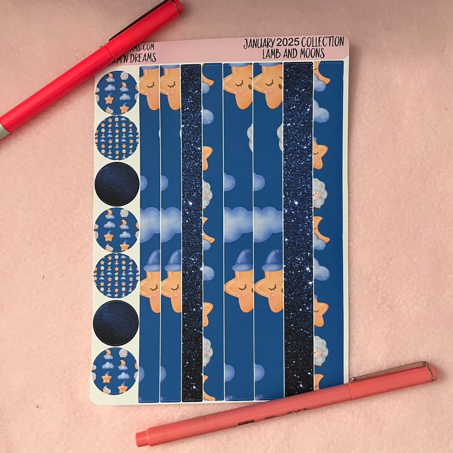 Counting Sheep and Moons Planner Sticker Kit