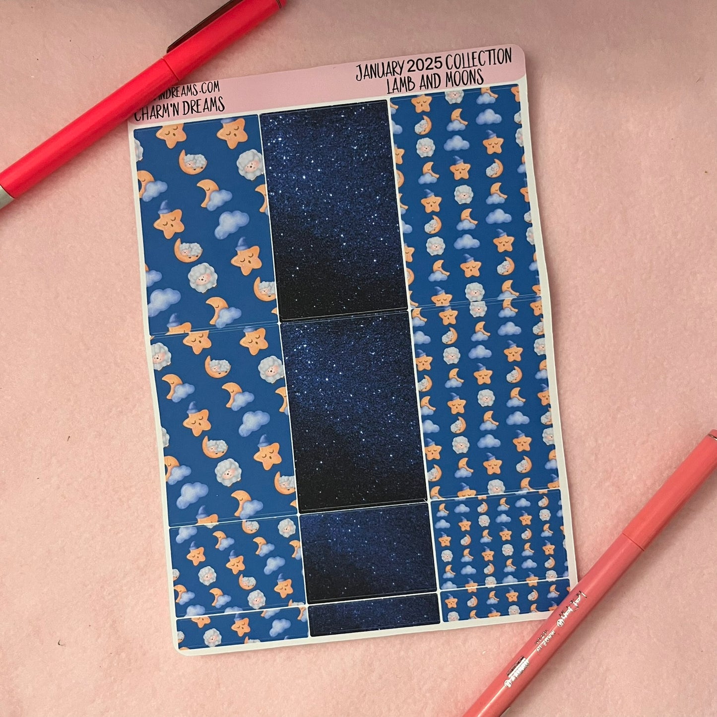Counting Sheep and Moons Planner Sticker Kit