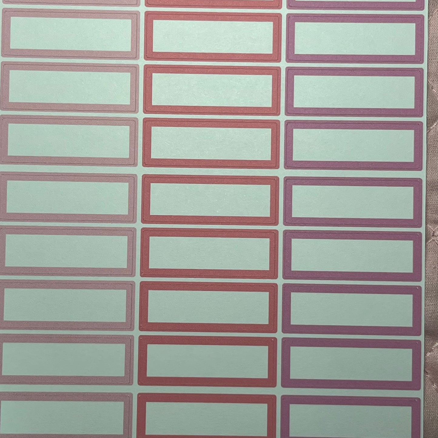 Pinks and Reds 1/2 inch Boxes Planner Stickers