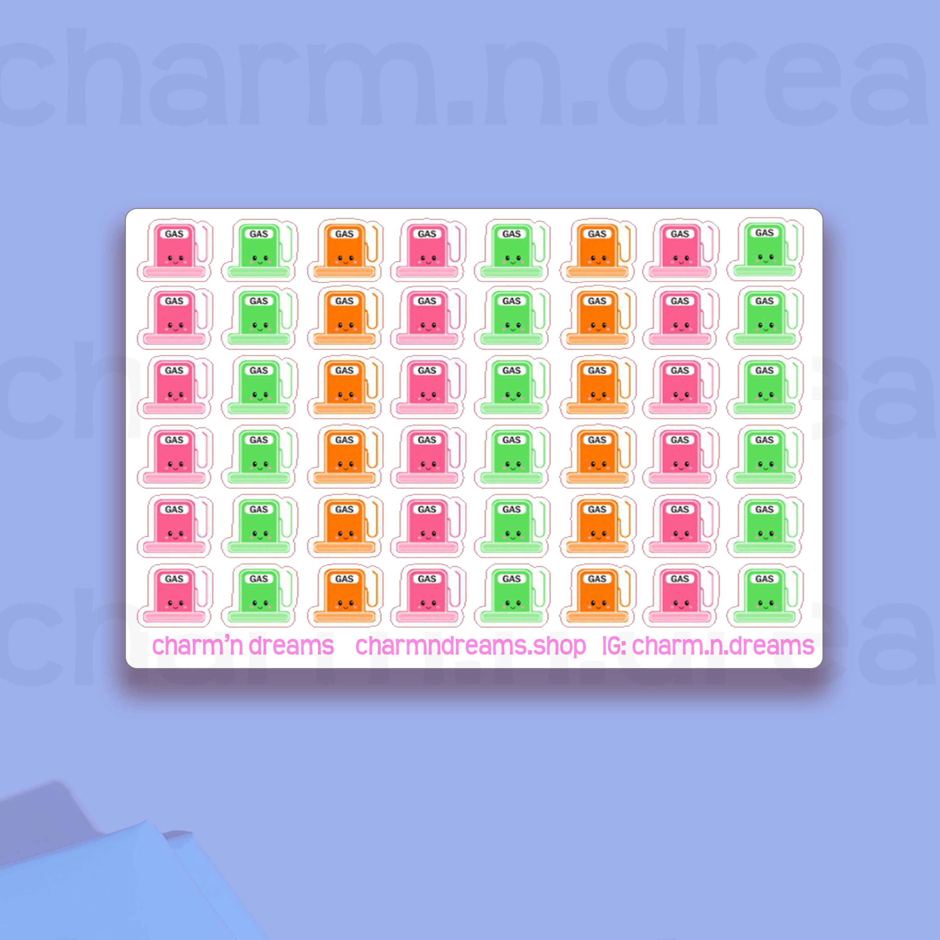 Fill Gas Icon Planner Stickers – Charm'n Dreams