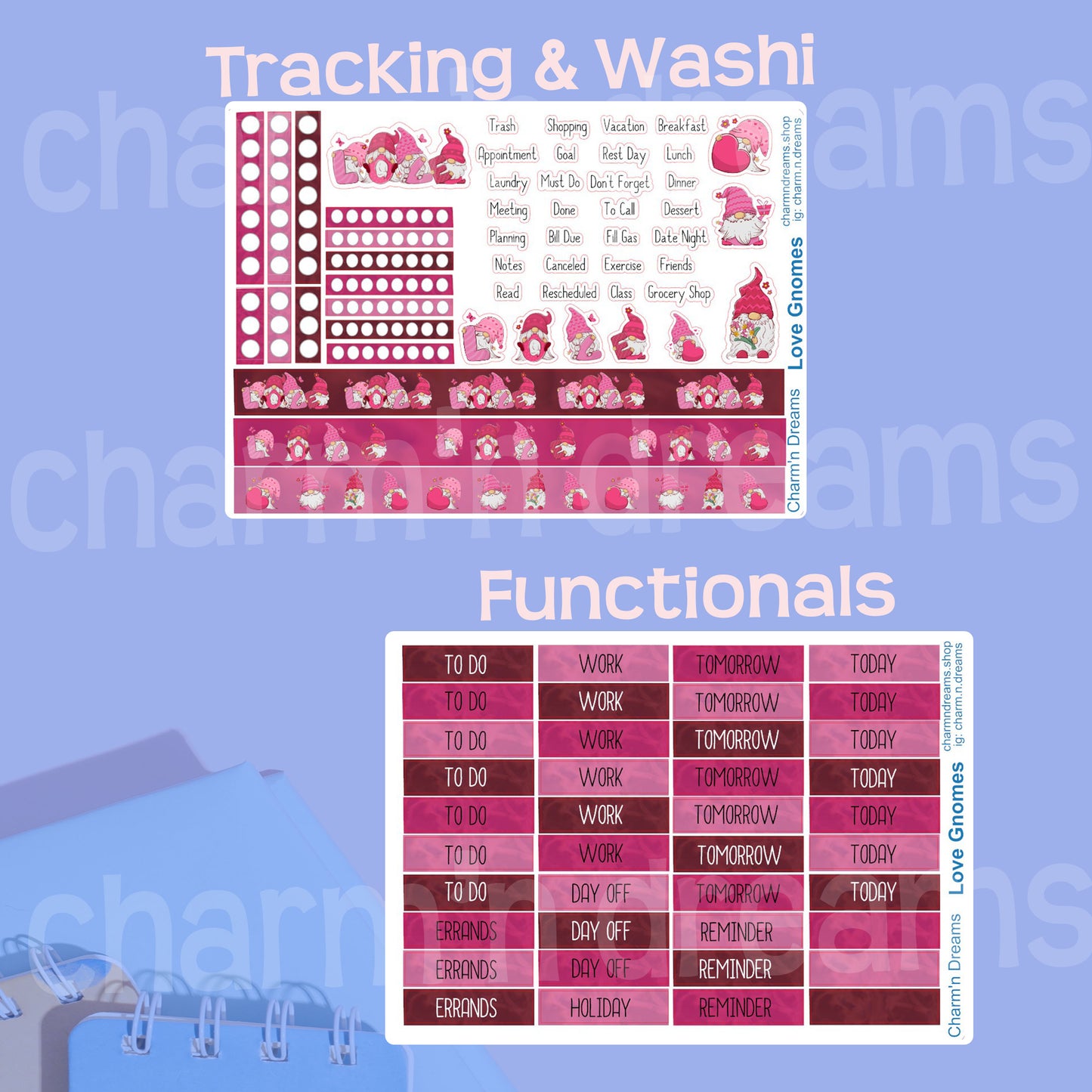 Love Gnomes Premium Planner Sticker Kit
