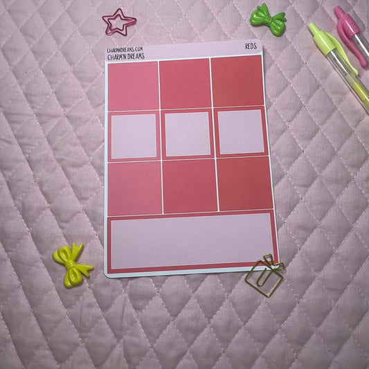 Red Planner Sticker Kit
