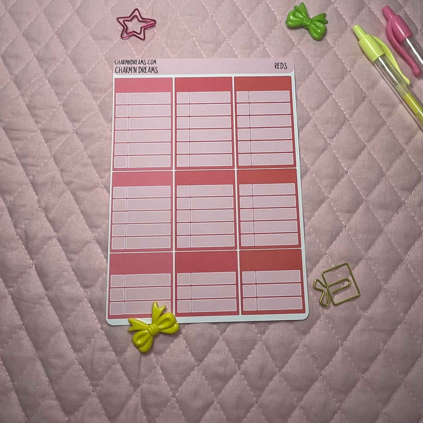 Red Planner Sticker Kit