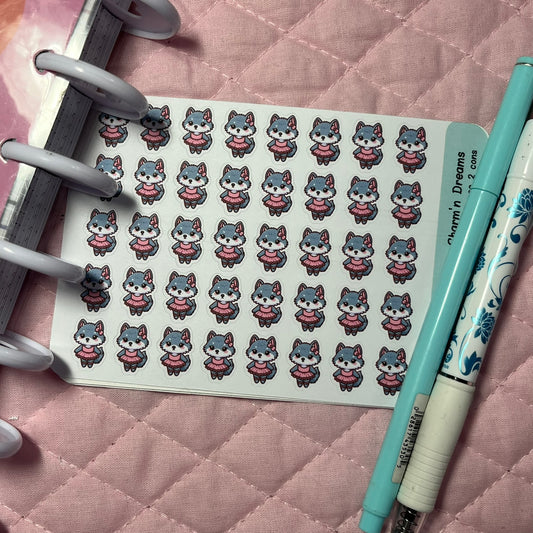 Wolf Dance 2 Icon Planner Stickers