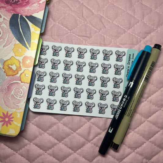 Koala Hydrate Icon Planner Stickers